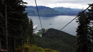 Worlds Longest Zipline POV Icy Strait Point Alaska [upl. by Ardeed]