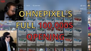 ohnePixel Opens 100000 Worth Of CSGO Cases FULL STREAM [upl. by Buffy794]