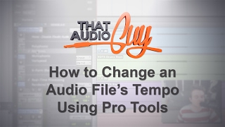 How to Change an Audio Files Tempo Using Pro Tools  That Audio Guy [upl. by Eeluj618]