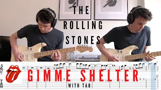 Gimme Shelter  The Rolling Stones  Guitar Cover with Tab [upl. by Kcaj60]