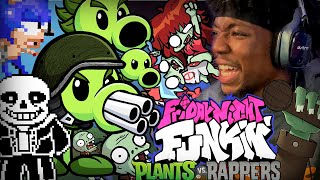 LITERALLY PLANTS VS RAPPERS LOL  Friday Night Funkin Random Mods [upl. by Nahtnamas747]