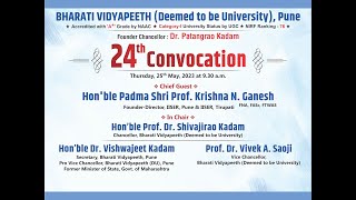 24th Convocation  BHARATI VIDYAPEETH Deemed to be University Pune [upl. by Oliy]