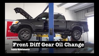 Toyota Tundra Front Differential Oil Replacement [upl. by Bettzel]