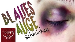 Blaues Auge schminken  TigerFX [upl. by Clayborn]