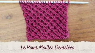 POINT AU TRICOT  Point Mailles Dentelées [upl. by Briana]