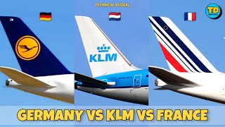 Lufthansa Vs KLM Royal Dutch Airlines Vs Air France Comparison 2022 🇩🇪 Vs 🇳🇱 Vs 🇫🇷 [upl. by Rosamond]