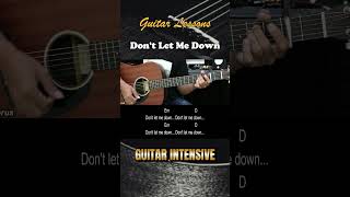 Don’t Let Me Down  The Beatles  EASY Guitar Lessons  Chords  Guitar Tutorial [upl. by Yehtomit]