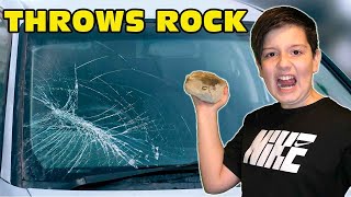 Kid Throws Rock At Uncles Car Windshield  Pulled Over By Police Original [upl. by Filip66]