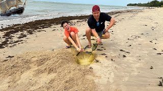 PROCURANDO TESOURO PERDIDOS na PRAIA com DETECTOR DE METAIS [upl. by Dedrick]