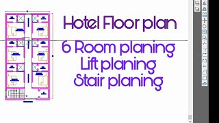 Hotel floor plan in AutoCAD [upl. by Kauffman]