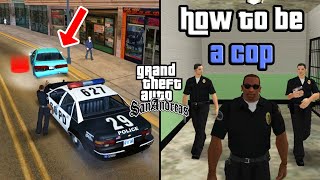 Playing as a Cop in GTA San Andreas CJ Joins The Police [upl. by Cristiano]