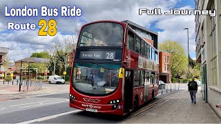 London Bus Ride 🇬🇧 Route 28  Wandsworth to Kensal Rise Station  Full Journey [upl. by Berliner]