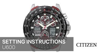 Citizen Watch Setting Instruction — U600 [upl. by Phila]