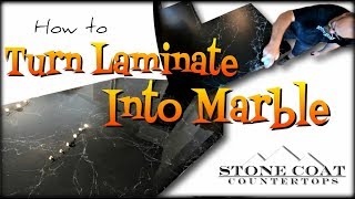 Turn Laminate into Marble epoxy countertop diy [upl. by Amabel665]