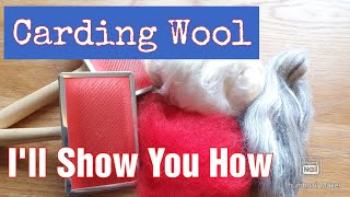 How To Easily Card Your Own Wool  Turn Roving Wool Into Carded Wool  Needle Felting For Beginners [upl. by Sillaw]