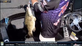 St Lawrence River Day 1 kicked off with big smallmouth bass [upl. by Adyan]