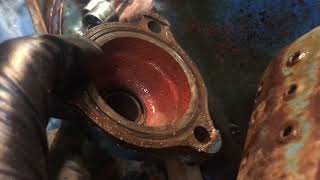 Ford 2000 Tractor Steering Shaft Seal Replacement [upl. by Epillihp]