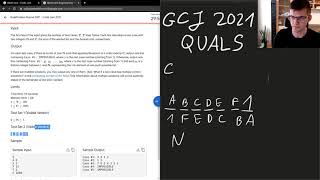 Google Code Jam 2021 Qualification Round Solutions amp Live Commentary [upl. by Leerzej461]