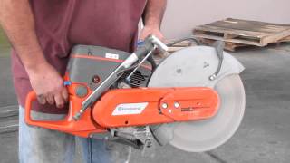 Husqvarna Partner K750 Cut Off Saw Concrete Saw 14” w Extra Blades [upl. by Diahann103]