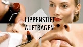 Schminkschule  Mund  Lippenstift auftragen  Brigittede [upl. by Huldah485]