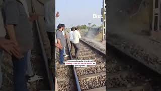 A man was arrested after trying to film a reel while driving his Mahindra Thar on a railway track [upl. by Harragan665]