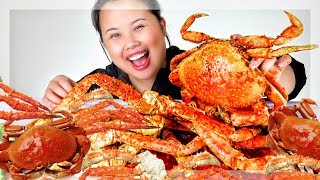 SEAFOOD BOIL KING CRAB LEGS  DUNGENESS CRAB MUKBANG 먹방  EATING SHOW [upl. by Noreh]