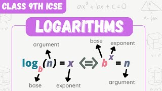 LOGARITHMS  CLASS 9TH  ICSE  MATHS [upl. by Tnahsarp]