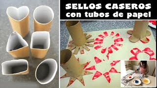 Sellos caseros con tubos de papel higiénico [upl. by Atelahs]