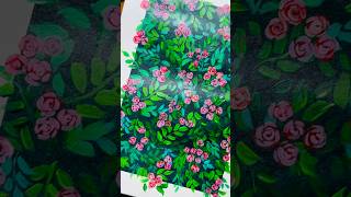 Rose florals painting🌿🌹🌹painting acrylicpaint naturelovers roseshortsfeedlove flowerspainting [upl. by Becht]