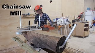 Portable Chainsaw Mill  How To Slab Logs [upl. by Esta]