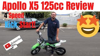 Apollo X5 RFZ 125 Dirt Bike Review In Green [upl. by Roos]