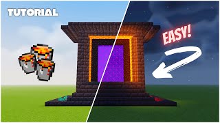 Minecraft Tutorial  How to make a Cool Nether Portal Design Lava Portal [upl. by Frymire819]