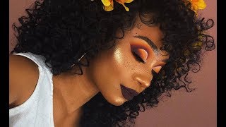 Fall Ombre Matte Cut Crease  Bold Lips  MakeupTiffanyJ [upl. by Coward]