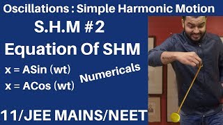 Oscillations  SHM 02  Equation for Simple Harmonic Motion  SHM EquationJEE MAINSNEET [upl. by Anileda]