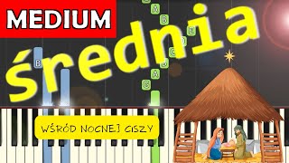 🎹 Wśród nocnej ciszy  Piano Tutorial średnia wersja 🎵 NUTY W OPISIE 🎼 [upl. by Ciro]