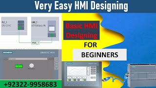 Start Stop Simulation in HMI  Siemens HMI Simulator Very Easy for Beginners [upl. by Rramel]