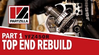 Yamaha YFZ450R Top End Rebuild Part 1 Engine Teardown  Partzillacom [upl. by Geno]