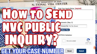 HOW TO CONTACT NVC ONLINE PUBLIC INQUIRY  GET YOUR CASE NUMBER k1visa [upl. by Maryann978]