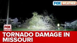 Confirmed Tornado Causes Damage In Missouri Community [upl. by Havens]