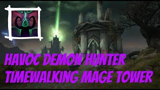 Havoc Demon  Hunter Timewalking Mage Tower  Shadowlands [upl. by Anahsit992]