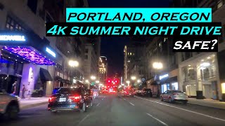 Portland Oregon  4k Night Drive 730  Hows it looking at night [upl. by Sukey493]