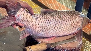 Excellent Cutting Skills  Big Grass Carp Fish Cutting Skills By Expert Fish Cutter [upl. by Dnomsaj]