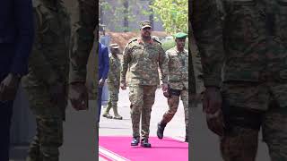 UgandaRwanda Gen Muhoozi Kainerugaba visited RDF Headquarters [upl. by Anohsal]