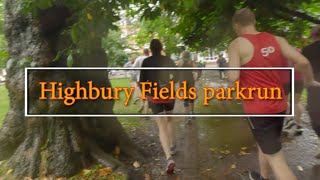 Highbury Fields parkrun  594 in the Rain [upl. by Winton]