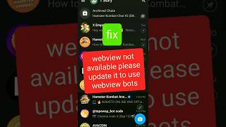 webview not available please update it to use webview bots new fix [upl. by Standush544]