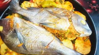 Delicious and healthy fish meal😍😋وجبة سمك شهية وصحيةexplore healthyfood fishrecipe delicious [upl. by Lem]