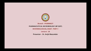 Pharmaceutical Microbiology  Microbiological Assay Part1  AKTU Digital Education [upl. by Weinreb]