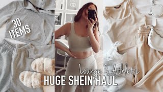 HUGE COMFY SHEIN HAUL  Loungewear  Athletic 30 ITEMS Matching Sets Joggers Leggings Shoes [upl. by Portingale]