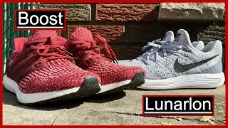 Adidas Boost Vs Nike Lunarlon [upl. by Seaver]