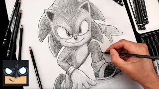 How To Draw Sonic the Hedgehog  Sonic 2 Sketch Tutorial [upl. by Enitsirk]